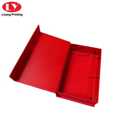 Red Fancy Texture Cardboard Magnetic Jewelry Box Packaging