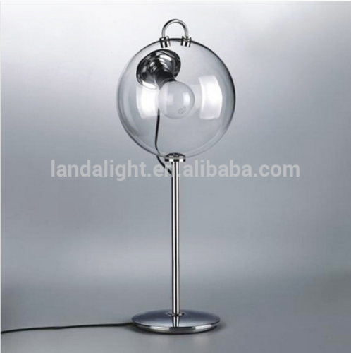 replica contemporary standing metal & glass bubble reading table lamps