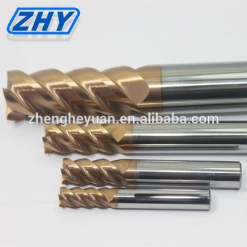 HRC 65 Carbide 4-Flutes Short-Flute High-Speed & Hardened Corner-Radius Carbide End Mill