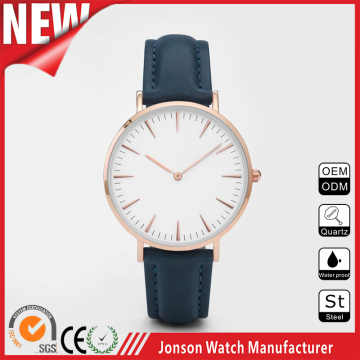 Elegance fashon watch with handmade leather watch strap