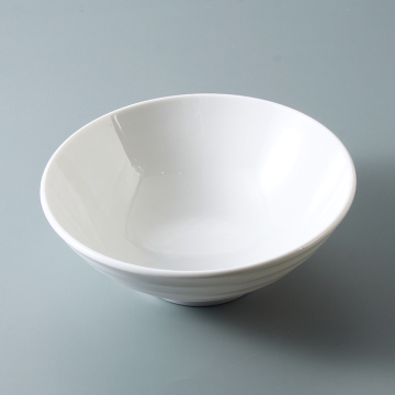 Japanese-Style White Udon Soba Pho Noodle Bowls in Melamine