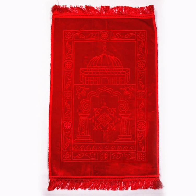 Good Quality 100% Polyester Folded and Portable Muslim Pocket Prayer Mat
