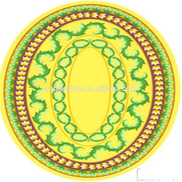 Round hand tufted rug custom pattern new design hand made rug