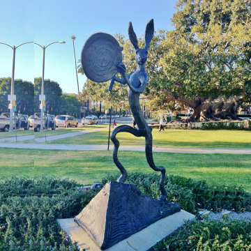 Home garden decoration animal sculpture bronze rabbit statue