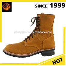 High Neck waterproof brown natural Leather warm winter logging boots