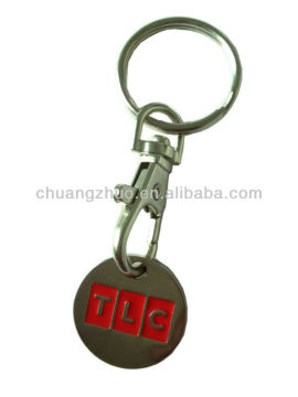 Shopping cart coin holder keychain ,token holder keychain