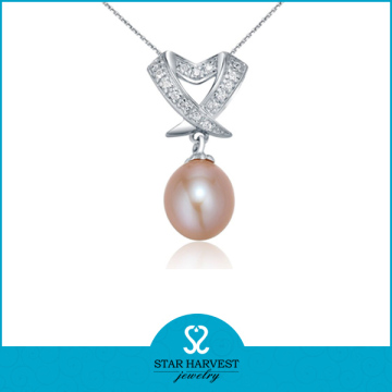 Unique design 925 silver pearl necklaces pendants