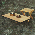 Foldable Outdoor Picnic Table With Wooden Desk