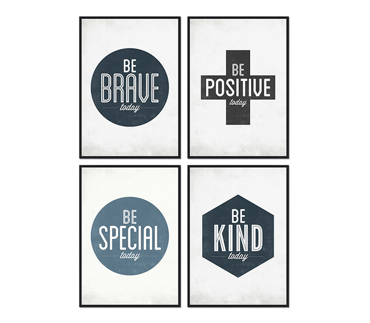 Canvas print Inspirational and Motivational life quotes beautiful wall art posters