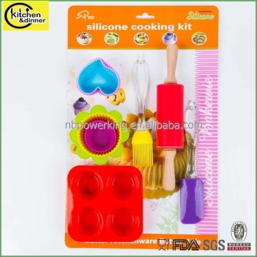 silicone kids baking set