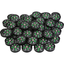 Mini Small Button Compass for Kids - 20mm Bulk Hiking Liquid Filled Survival Compass for Camping, Boating, Touring, and Outdoor Activities