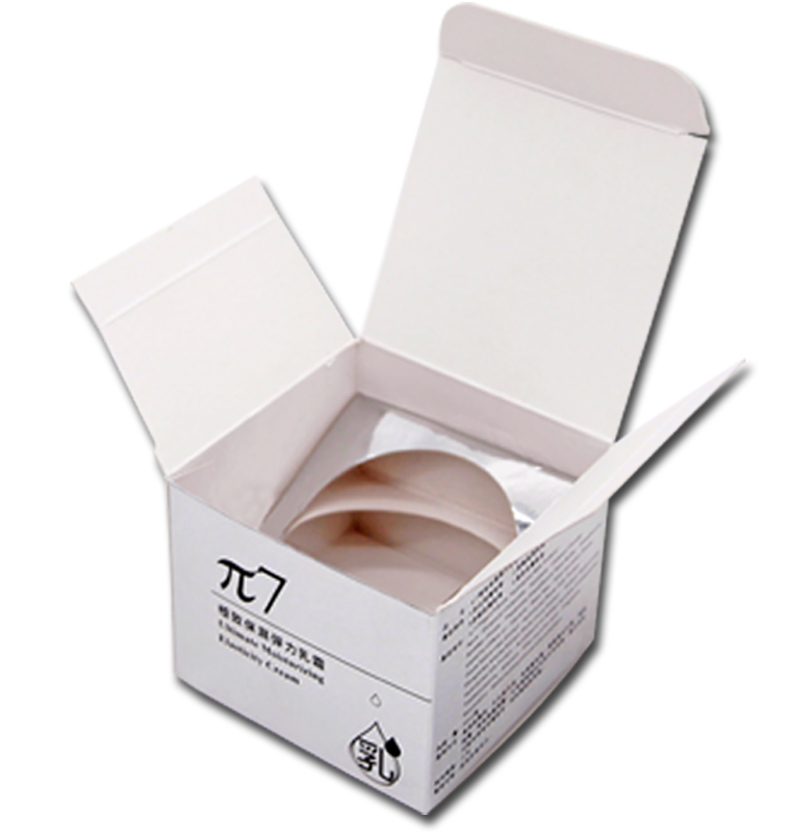 Cream packaging boxes