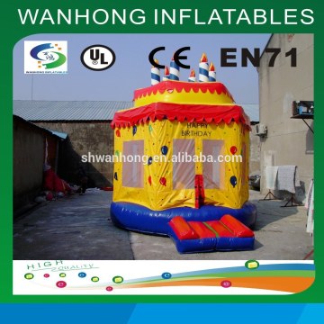 Birthday cake inflatable bouncer bed inflatable jumping for kids