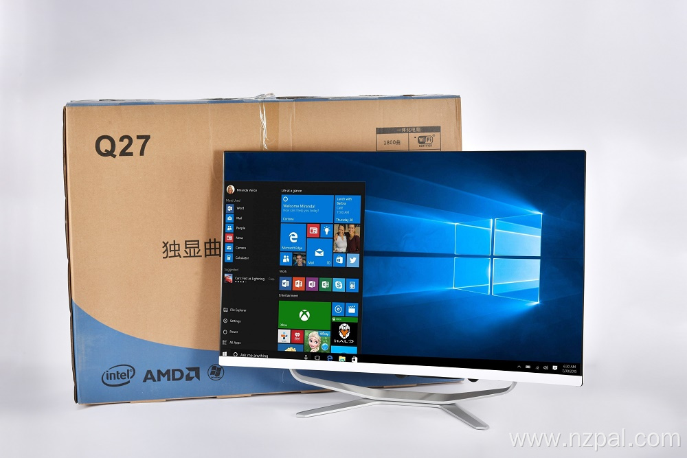 24inch curved screen AIO pc gaming computer all-in-one