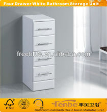 UK Style White Bath Storage Vanities ( Four drawers)