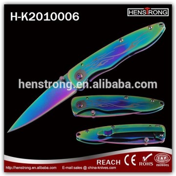 safety pocket colorful titanium knife