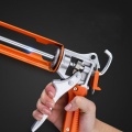 Drip-free smooth hex rod cradle caulking gun