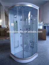 Simple Shower Room with One piece Back Wall Silver Plated Profiles