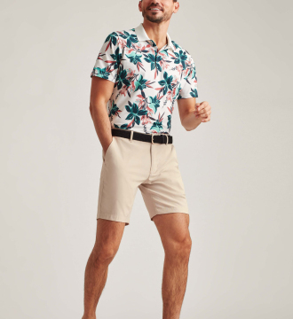 Custom Men's Breathable Khaki Golf Shorts for Training