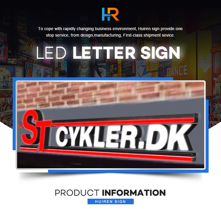 Led Backlit Letter Sign Outdoor Waterproof Backlight Acrylic Led Letter Box Sign