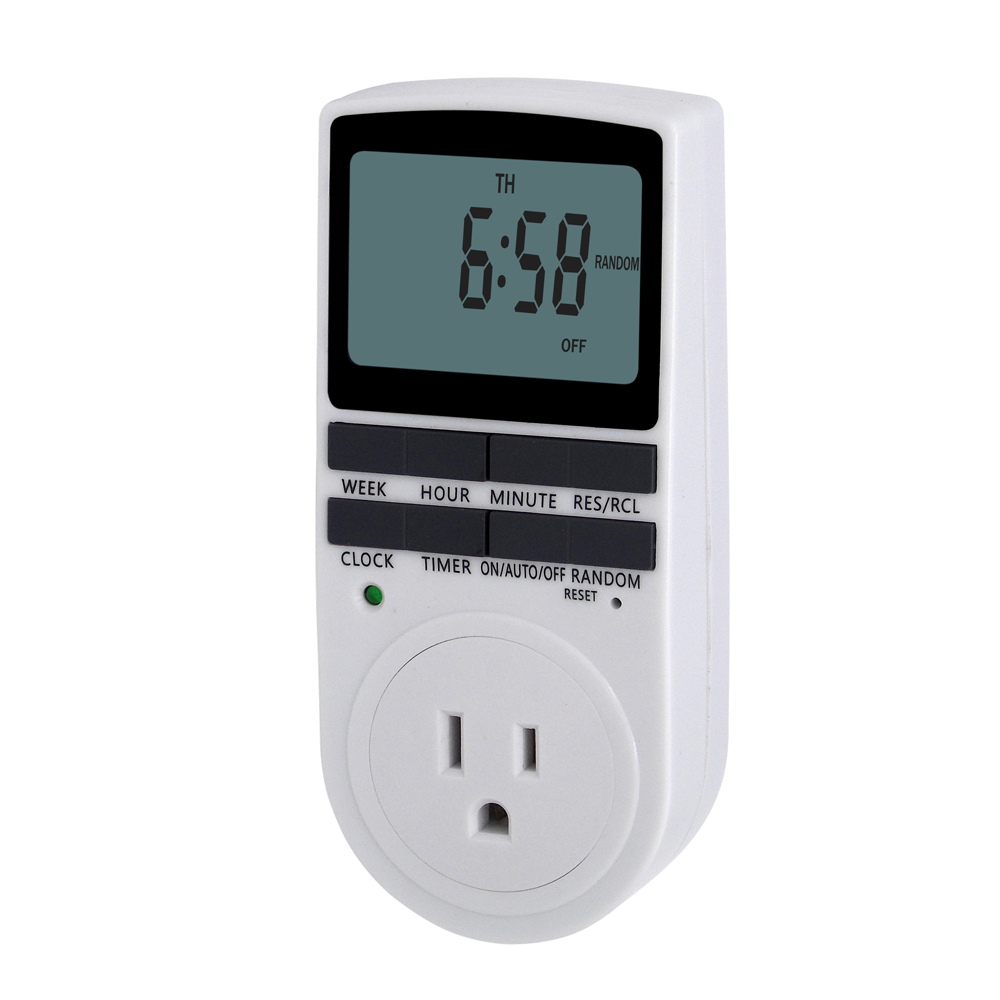 US 12/24 Hour Big LCD Digital Timer Switch Electrical Programmable Timer Plug Socket