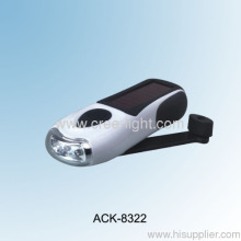 3led Solar Hand Cranking Rechargeable Flashlight Ack-8322?
