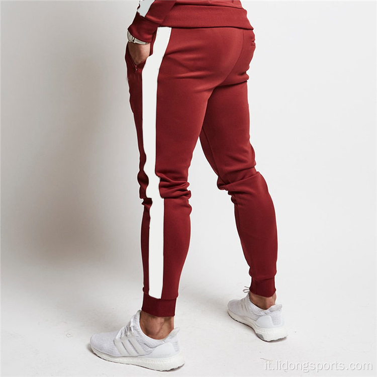 Sude Jogger Jogger Zip Sportswear Men Sport Sportsuit