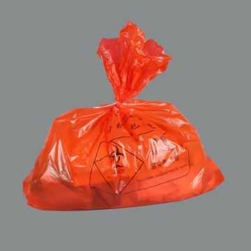 Benutzerdefinierte Logo drucken orange Müllsack-Kunststoff-Trash-Tasche