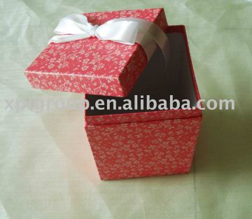 paper box with ribbon