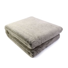 High Quality Bottom Printed 100% Polyester Soft Faux Fur Throw Blanket