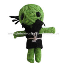 Customized fancy 3D voodoo doll logo free promotional keychain