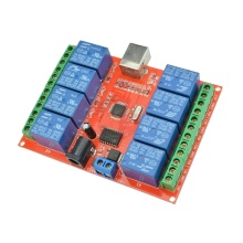 12V 8 Channel Programmable Relay Module - USB Computer Control for Smart Home