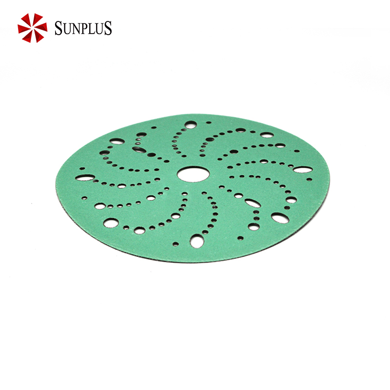 Película verde Discos de lijado de 150 mm Agujero recto