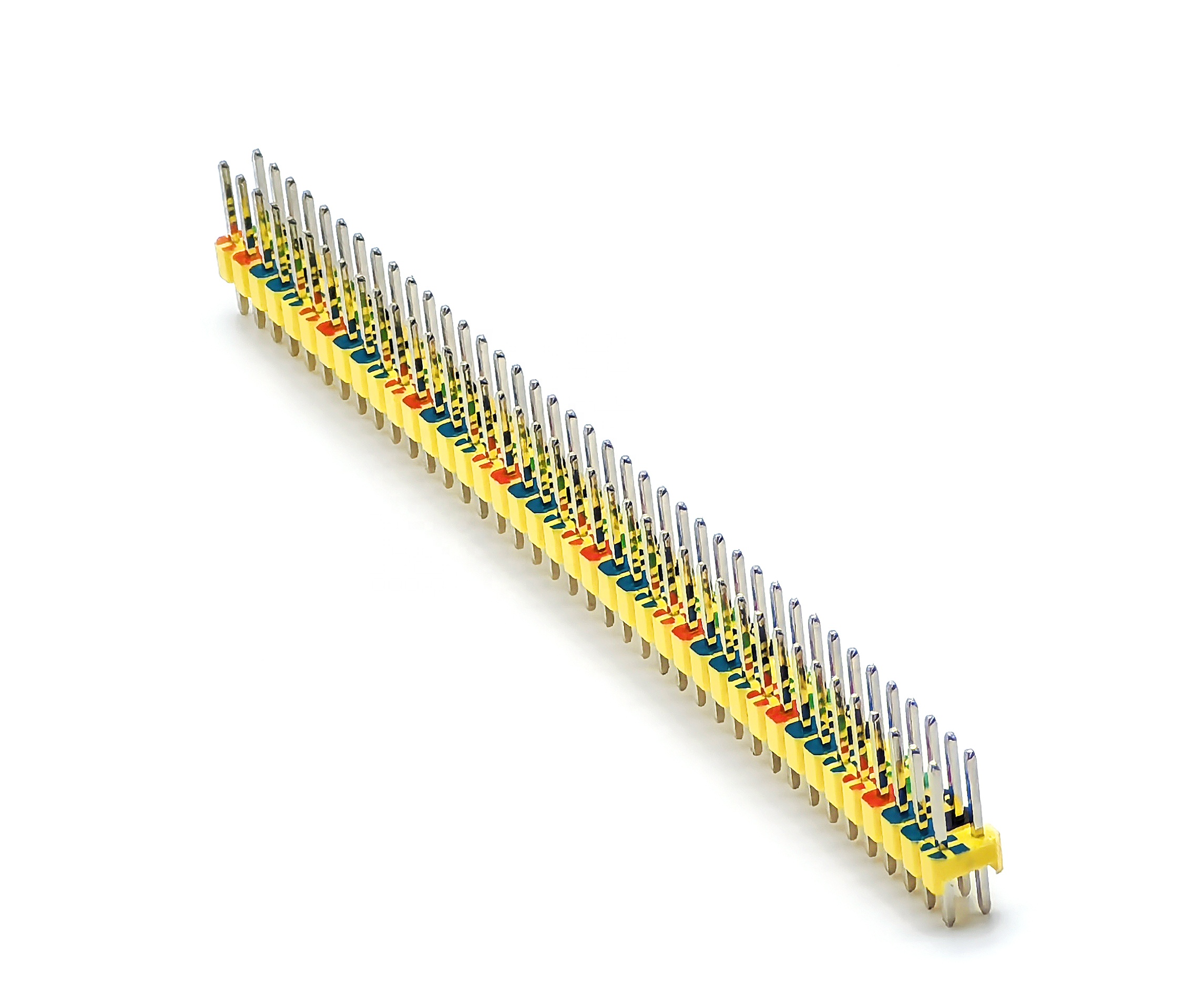 2.54mm Pitch Colored Pin Header Connector Dual Row Straight SQ0.64mm H:2.5mm 2*40P 2.54mm Pitch Colored Pin Header Connector Dual Row Straight SQ0.64mm H:2.5mm 2*40P