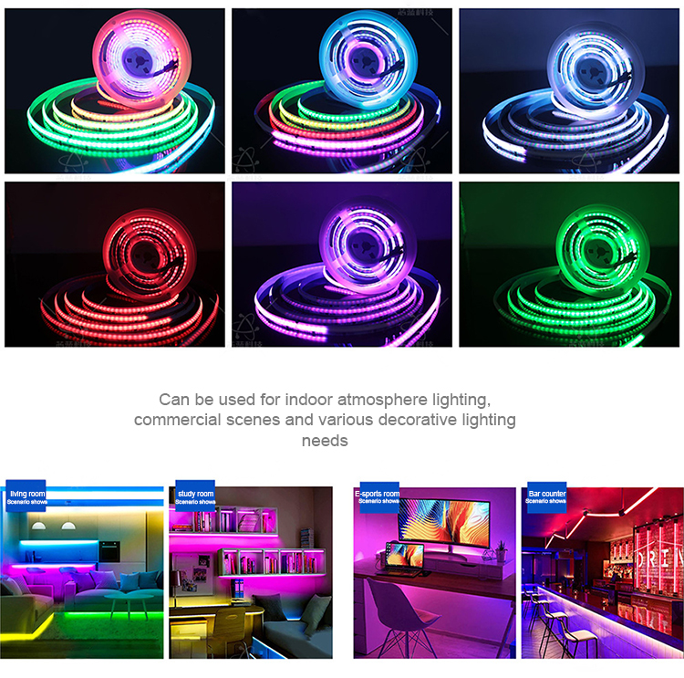 Dream Colour WS2811 Cob Rgb Running Led Strip Remote Control 240chips/m Smart Rgbic Led Strip Light Rgb Light For Decoration