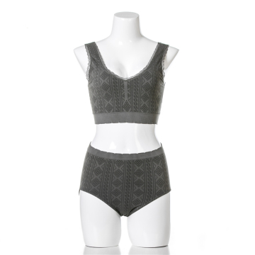 Custom women seamless jacquard sport underwear bra panty