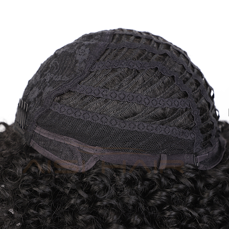 Aisi Hair Top Quality Short Afro Kinky Curly Black Bob Wigs With Bangs Deep Afro Curly Wave Wig Synthetic Wigs For Black Women