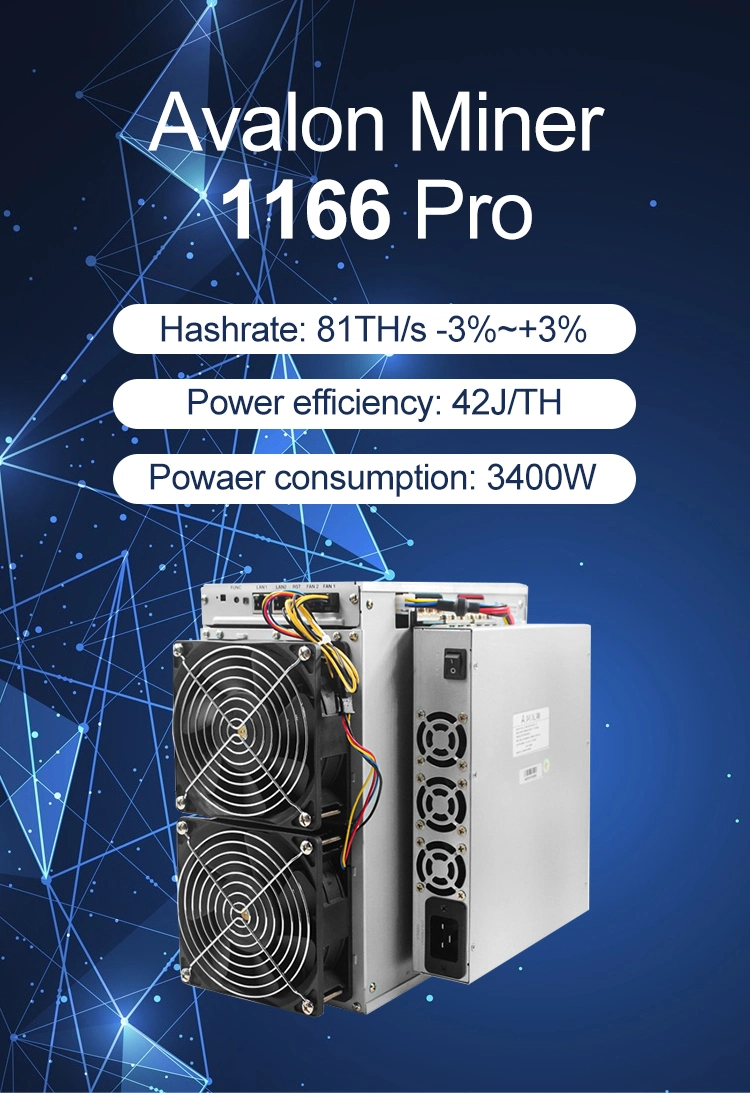 Avalon A1166PRO 60th 72th 75th 78th 81t Btc Bsv Bch Avalonminer Bitcoin Mining Machines Miner in Stock