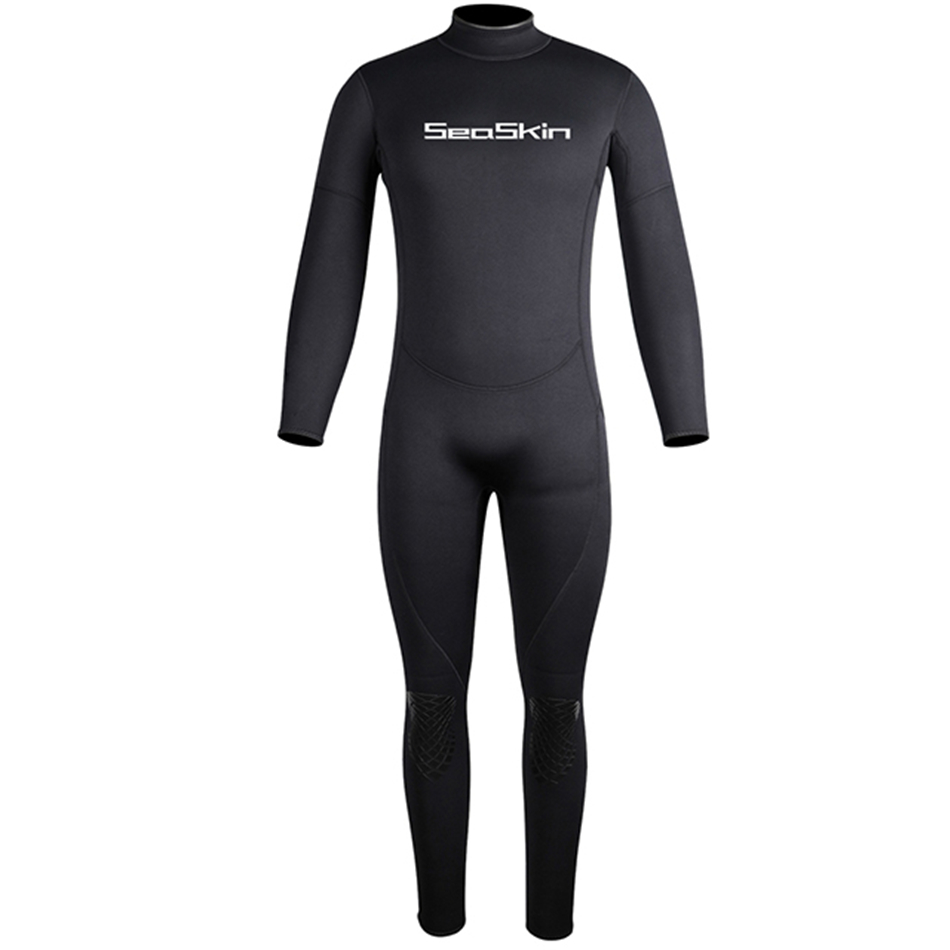 Seackin Mens Neoprene πίσω φερμουάρ ένα κομμάτι wetsuits