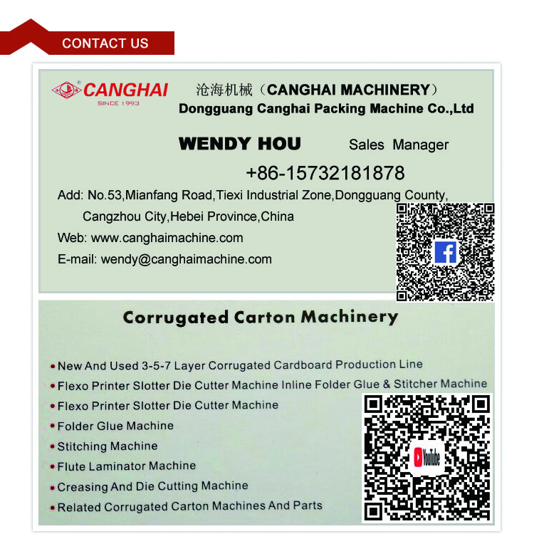 Canghai automatic carton box making machine