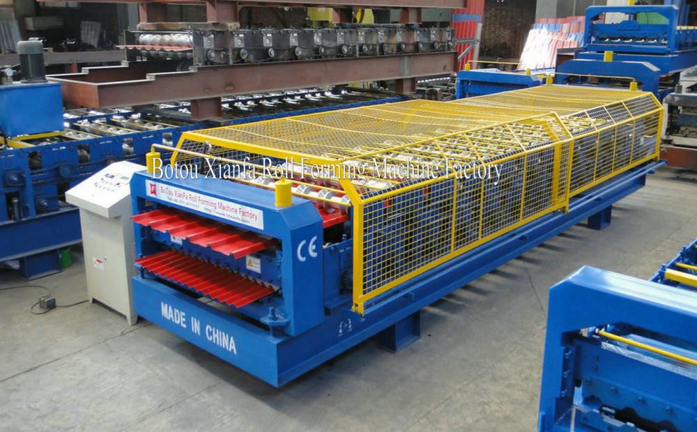 Roof corrugated and trapezoid roll forming machine