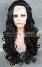 Kim Kardashian Long Wavy Black Synthetic Lace Wig