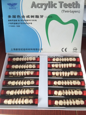 Two layers Synthetic Resin Teeth(posterior 8 teeth: 8pcsx12sets)