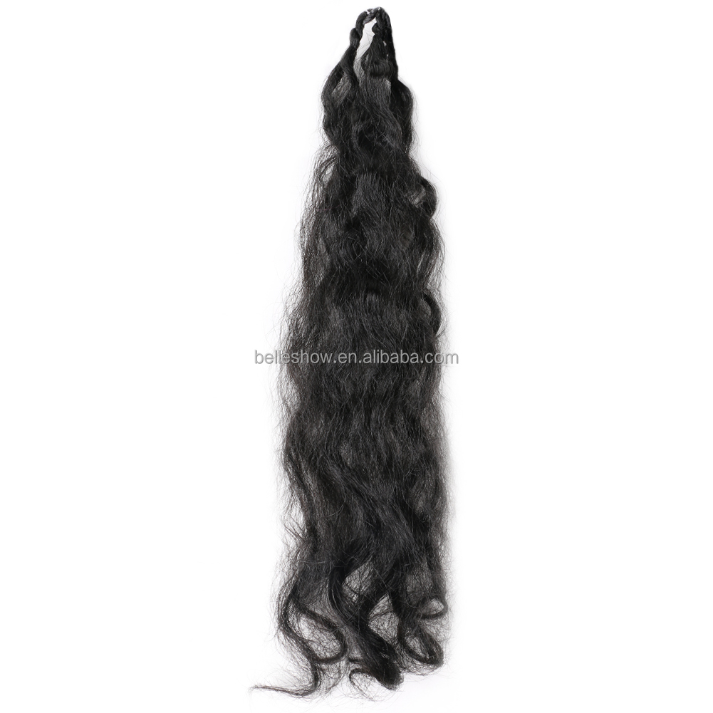 Hot sell 18 Inch Soft Natural Synthetic Hair Faux Locs Wavy Crochet With Curly Braids Goddess Faux Locks River Hair