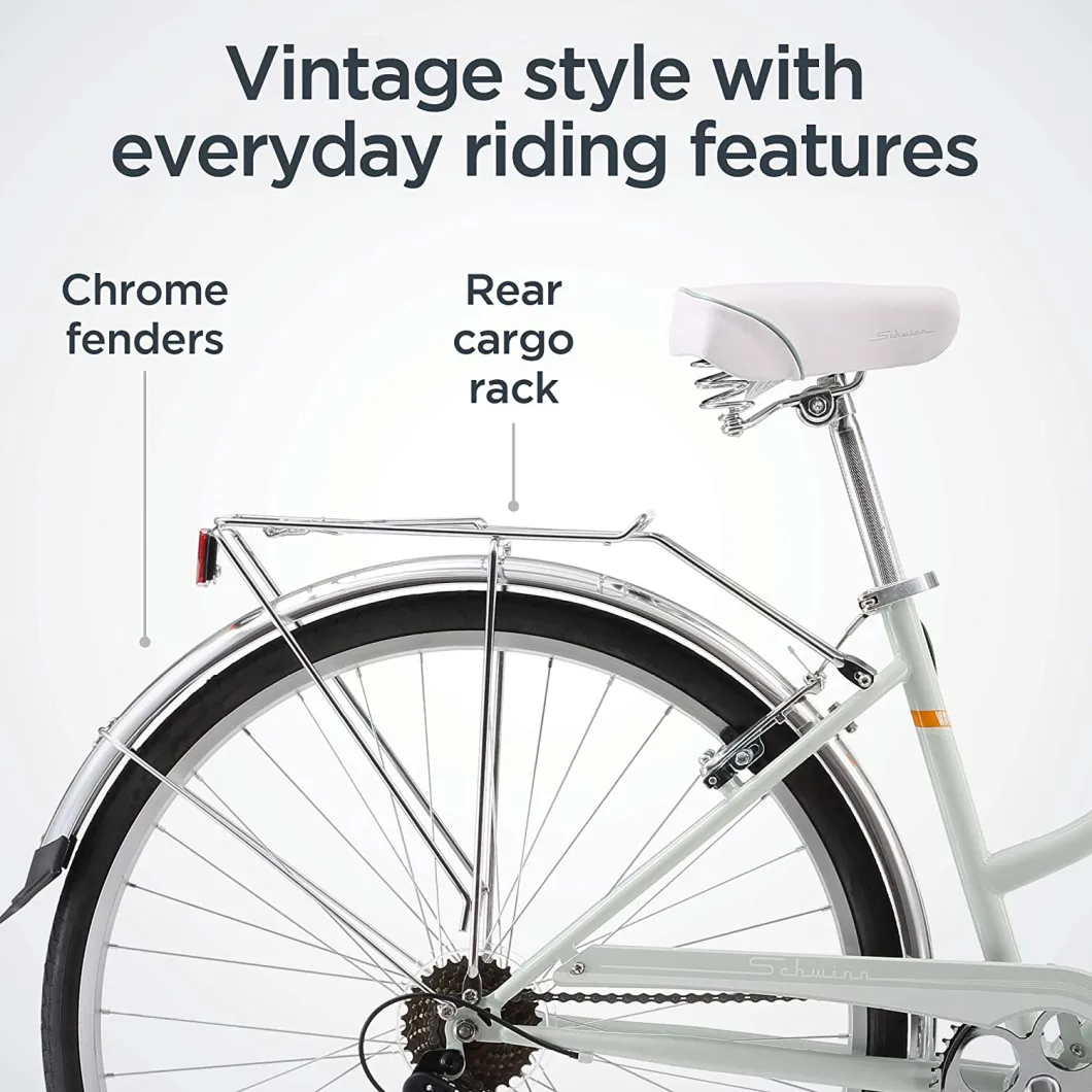 Hybrid Retro-Styled Cruiser, Step-Over or Step-Through Frame Option, 7-Speed Men Bike