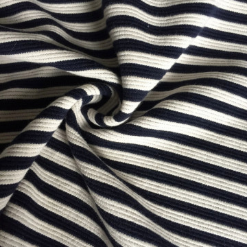 Polyester cotton yarn dyed stripe Jacquard fabric