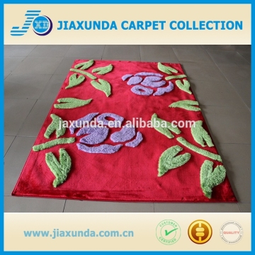 red color pattern flooring rug for house