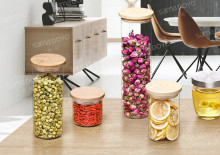Samadoyo 900ml tall glass jars/strorage bottles in hot sale