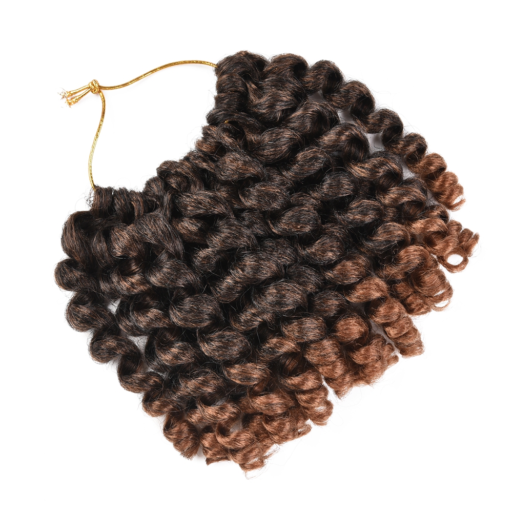 8 Inch High Premium Synthetic Fiber Crochet Hair Spring Jamaican Bounce Wand Curl Braid