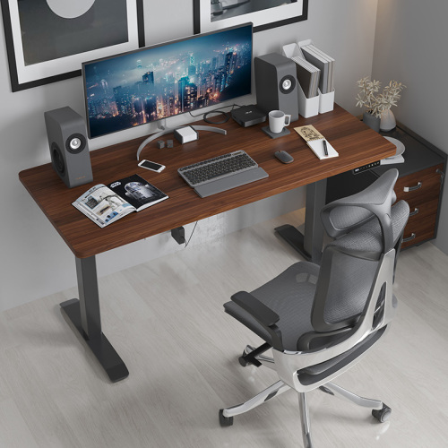 Electri Height Adjust Stand Desk Offic Table Desk